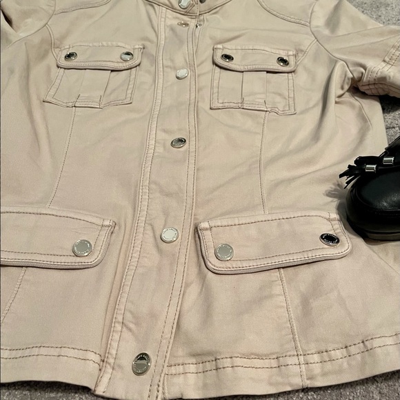 Khaki ss WHBM jacket sz 4 or small - Picture 6 of 9